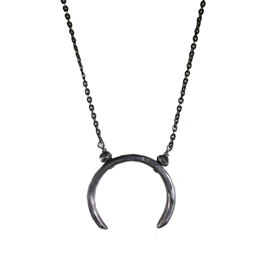 Sterling Crescent Necklace