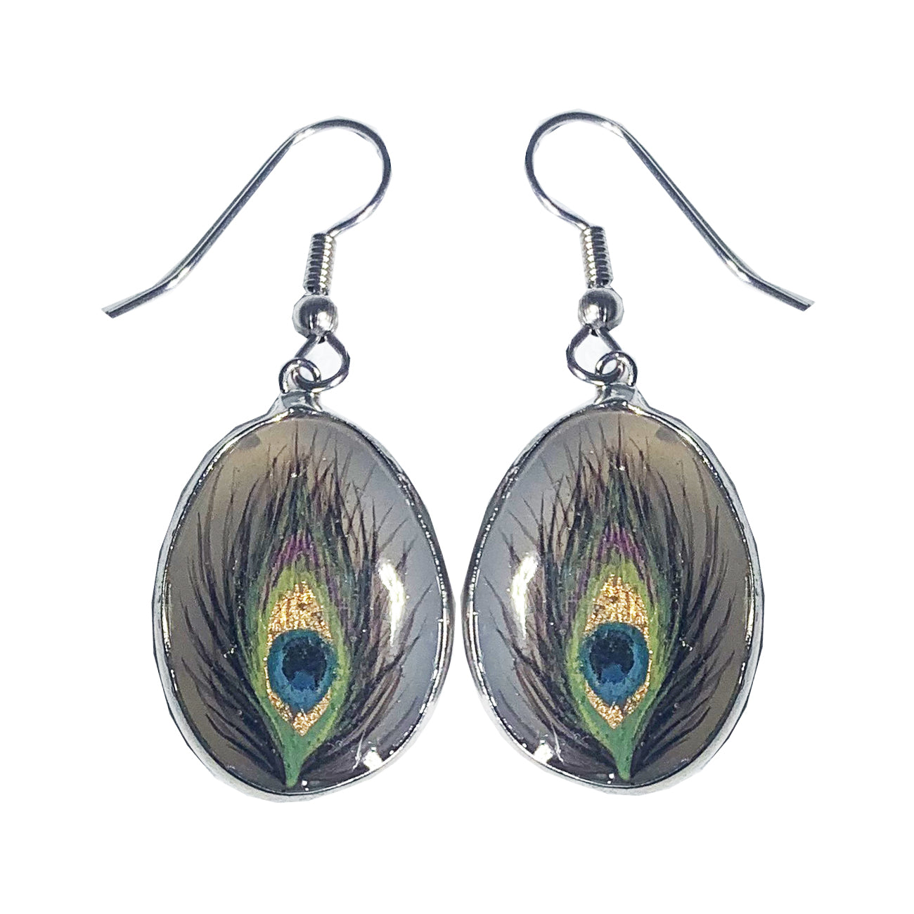 Peacock feather Earrings