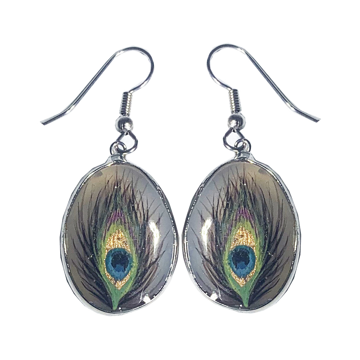 Peacock feather Earrings