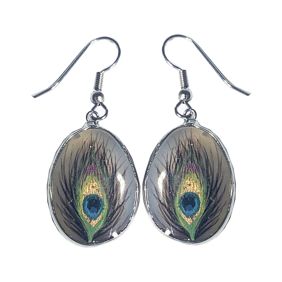 Peacock feather Earrings