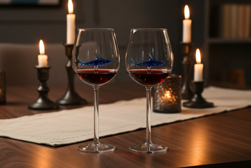 Shark-Inspired Wine Glasses Set of 2 – 13oz