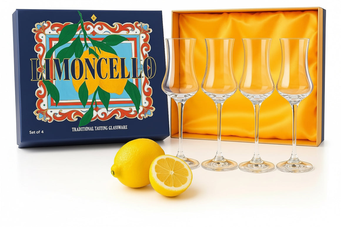 Specialty Limoncello Cocktail Glassware, Set of 4