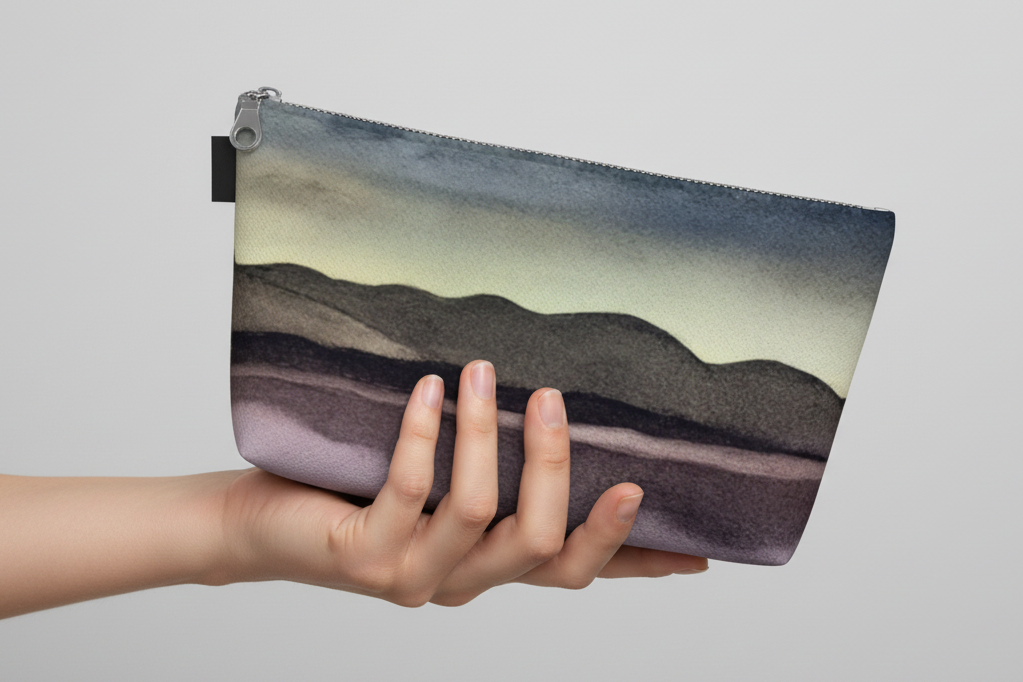Ashokan Reservoir Zipper Make Up Bag