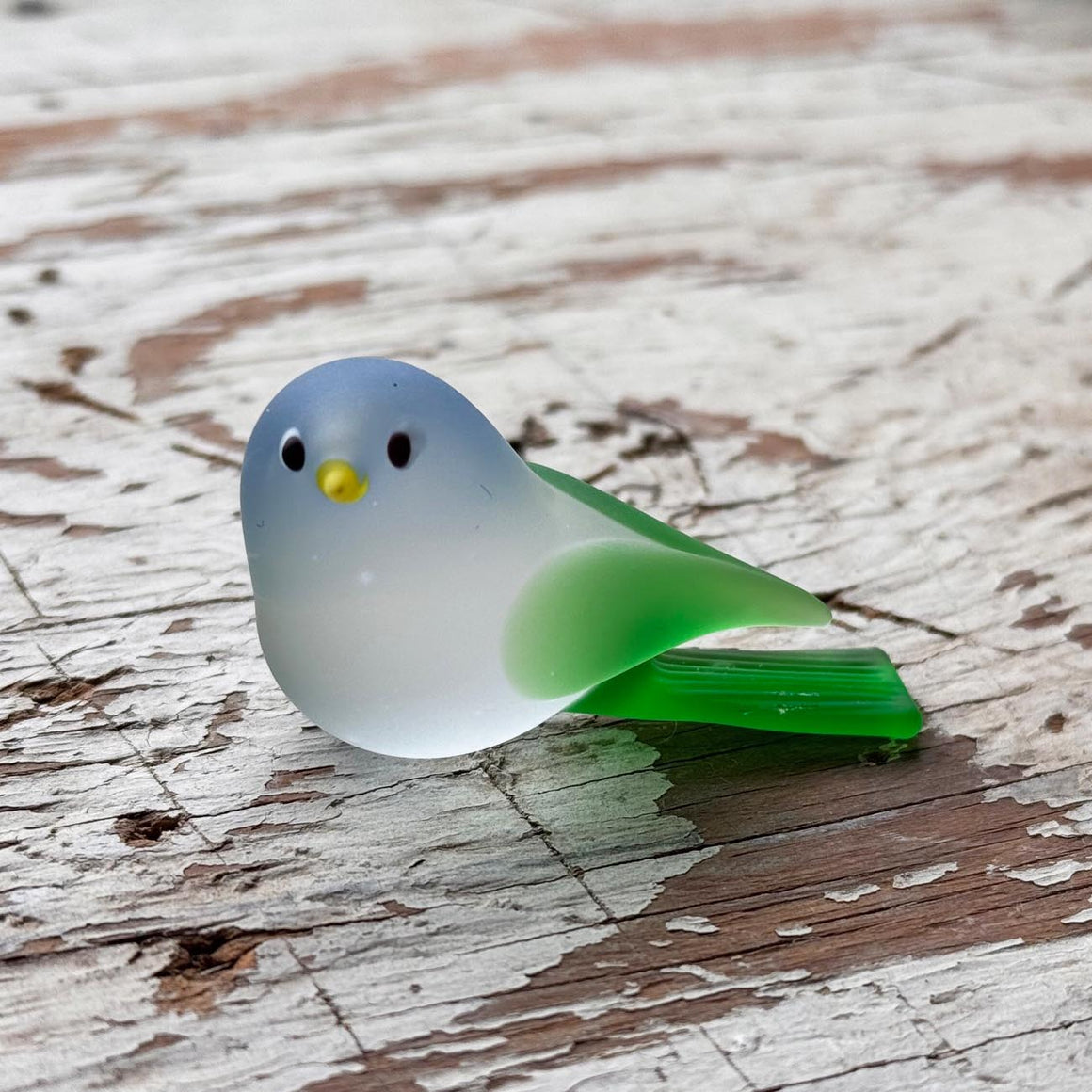 Small Murano Glass Bird (Light Blue Head)