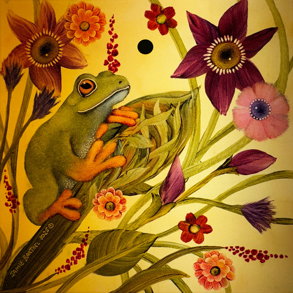 Frog 6" x 6" Window Hanging