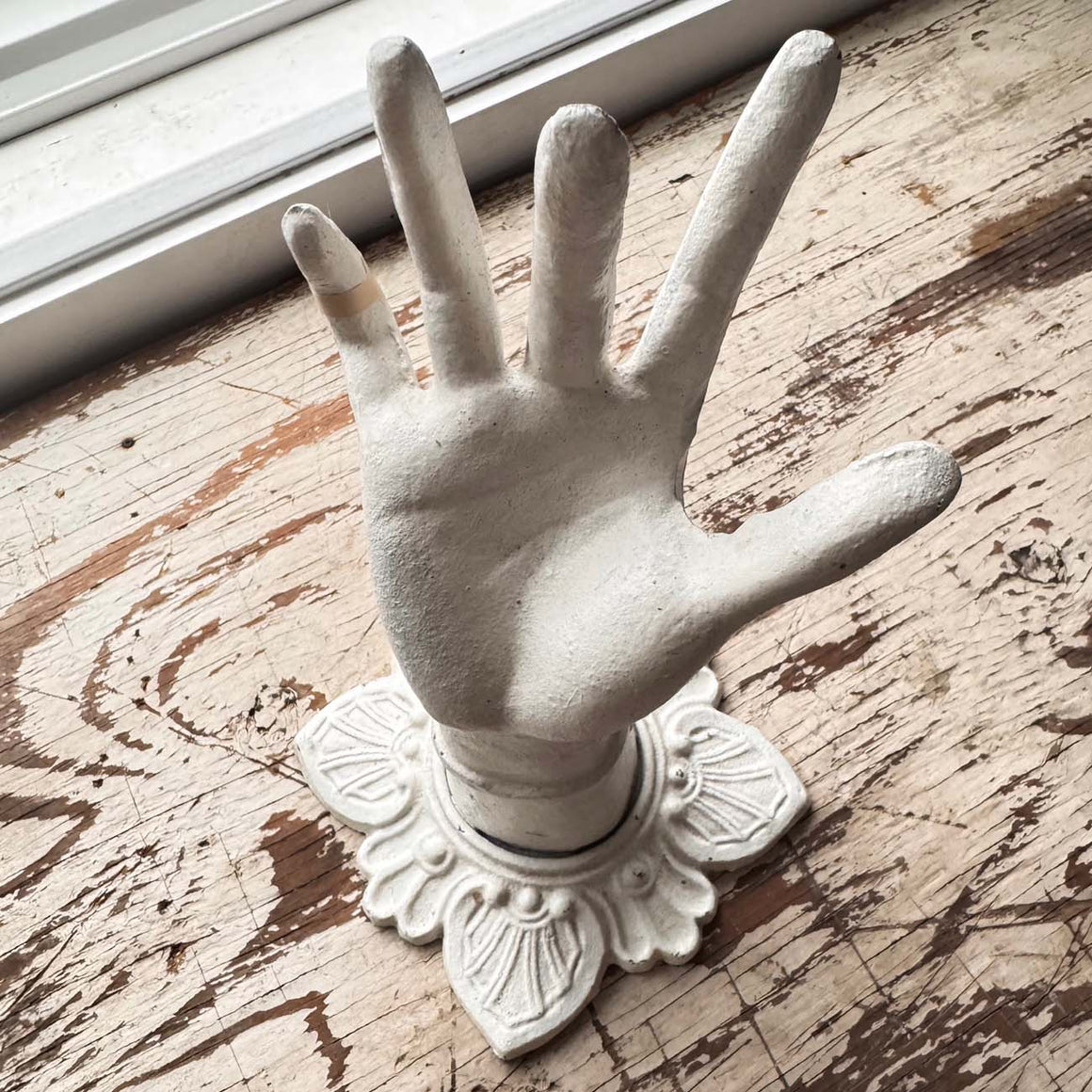 White Cast Iron Display Hand