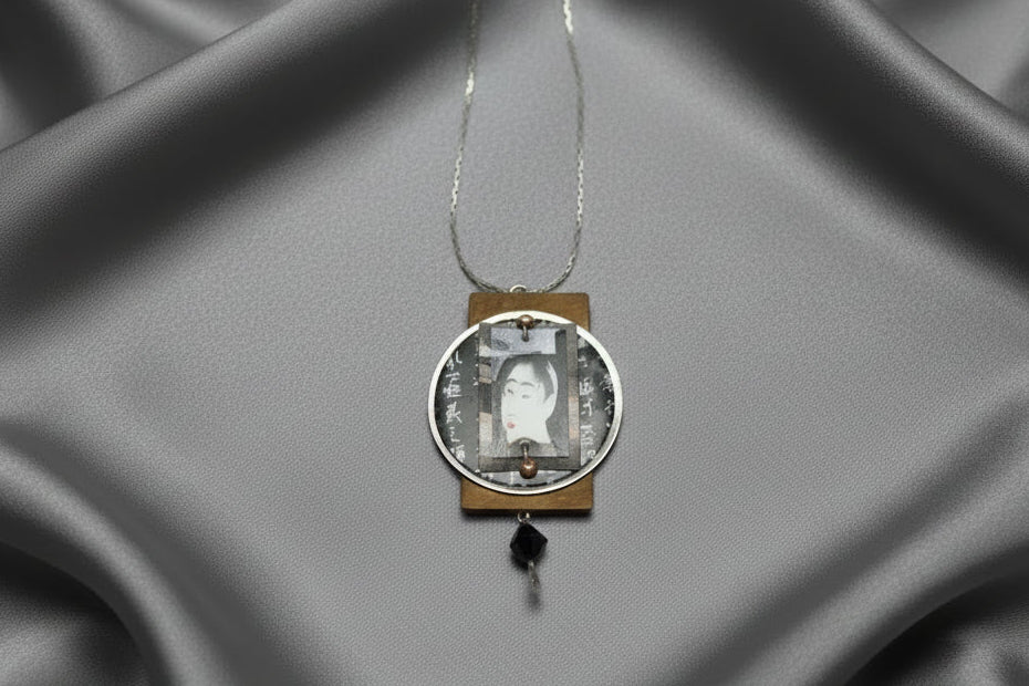 Utamaro Giclee Necklace by Steve McGovney