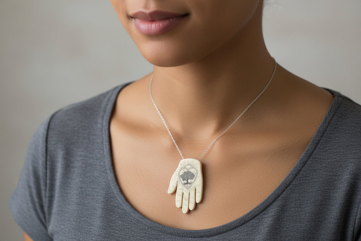Hand and Tree of Life Pin or Necklace by Tree of Life