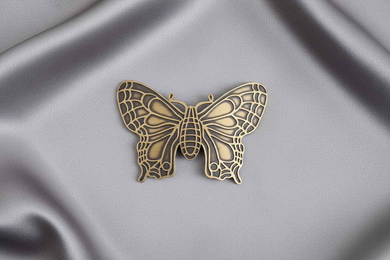 Brass Butterfly Pin by Semaki and Bird