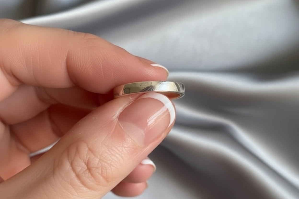 Polished 3mm Width Squared Sterling Silver Band