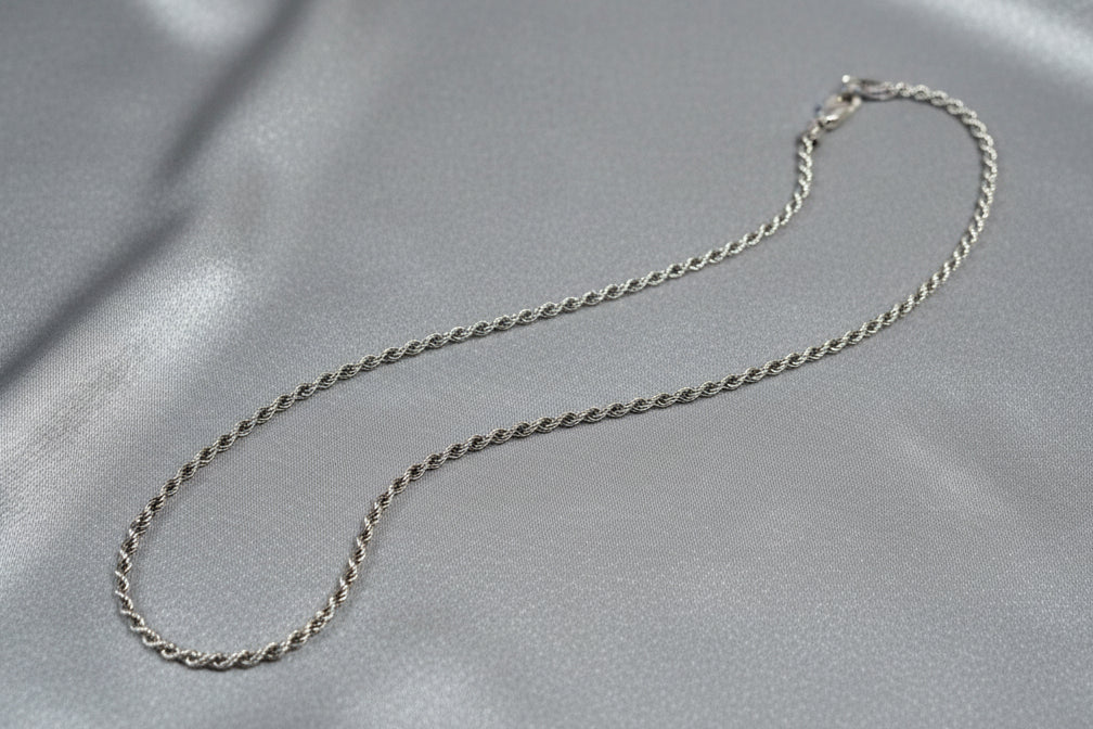 20" Sterling Silver Rope Necklace