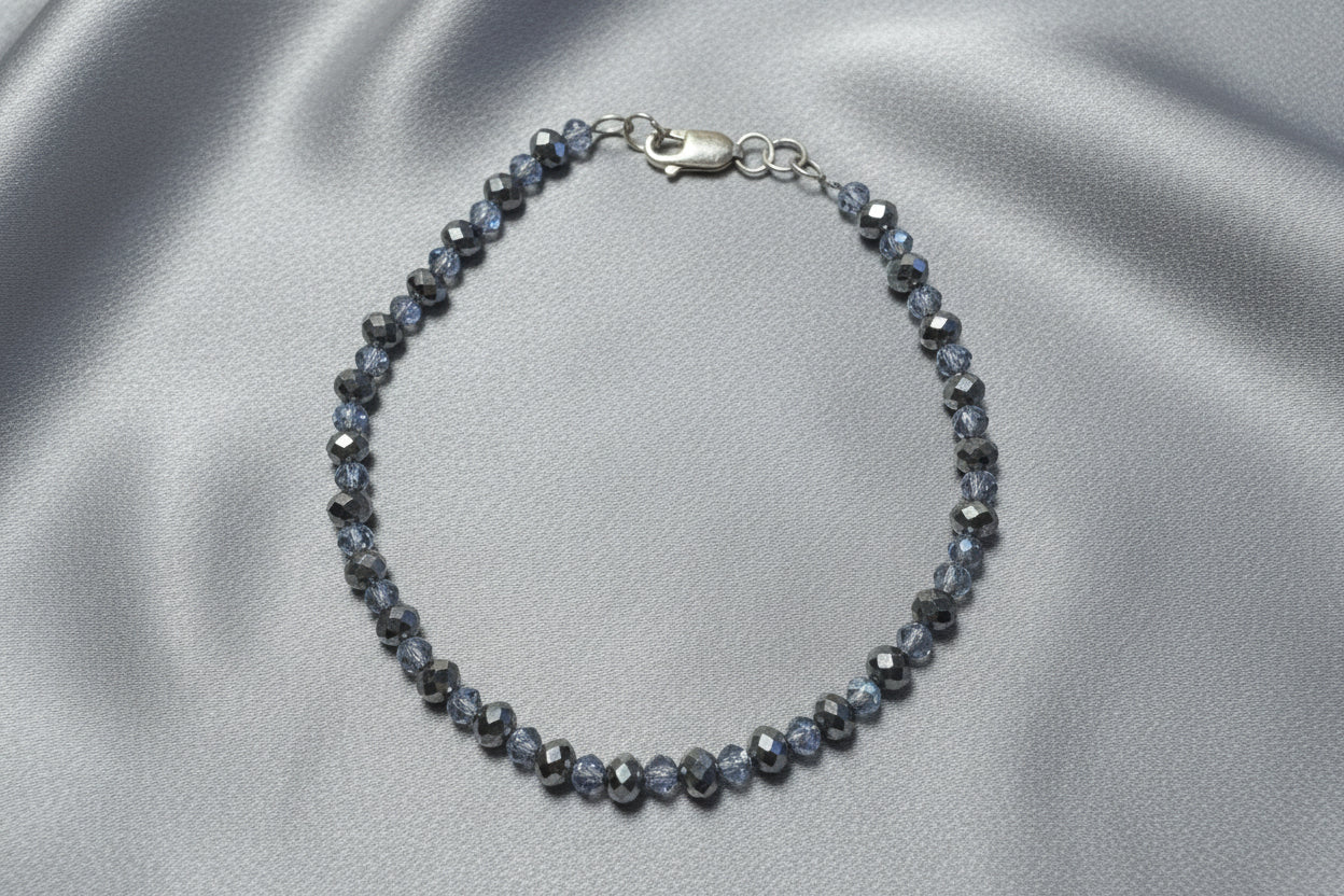Mixed Hematite 7" Beaded Bracelet by Jamie Barthel