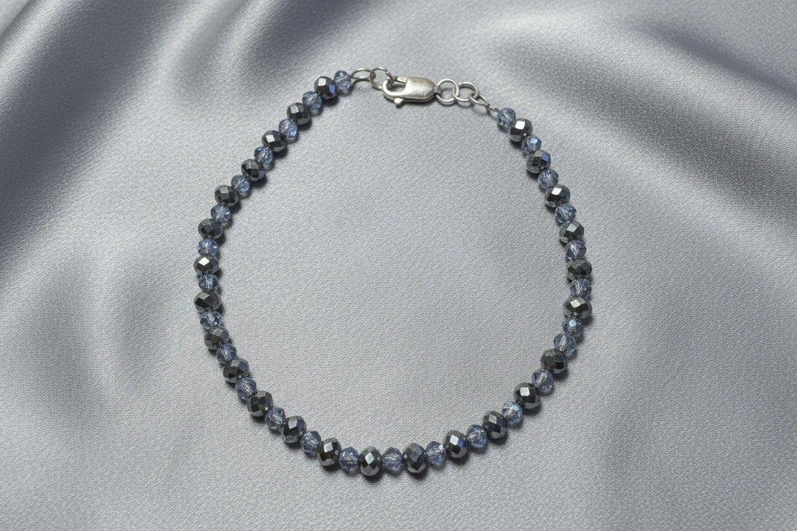 Mixed Hematite 7" Beaded Bracelet by Jamie Barthel