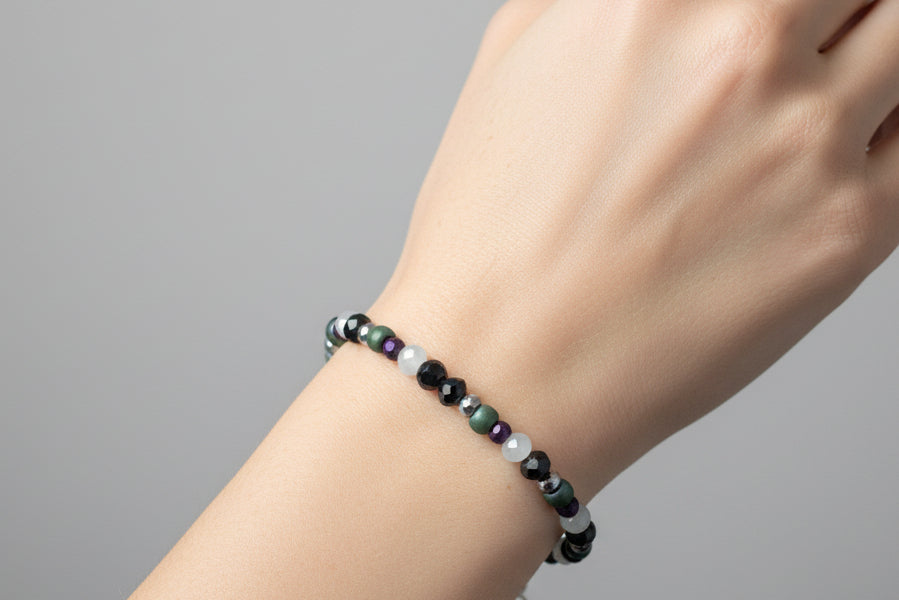 Mixed Hematite 6" Beaded Bracelet by Jamie Barthel