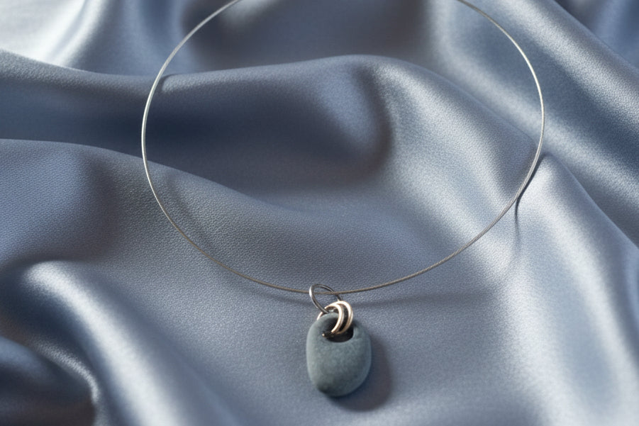 Greywacke and Sterling Silver Necklace by Alaska Rocks