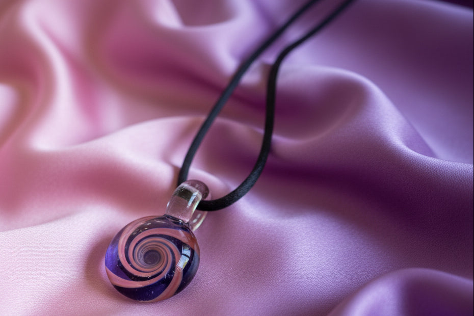 Swirl Glass Necklace by Mark Hamilton