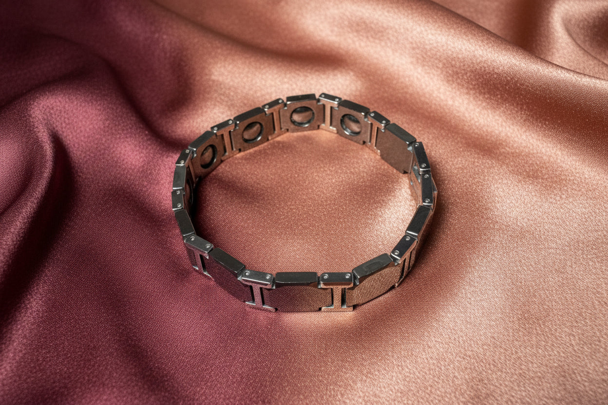 Clack Ceramic Tungston Carbide Rectangle 8" Bracelet