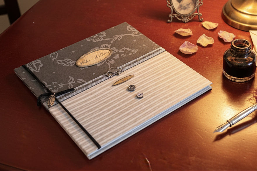 Jill Schwartz Elements Vintage Hand Made Welcomed Guest Registry