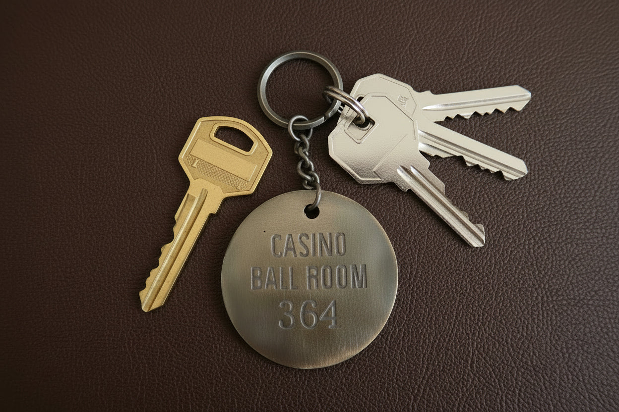 Casino Ballroom Brass Keychain