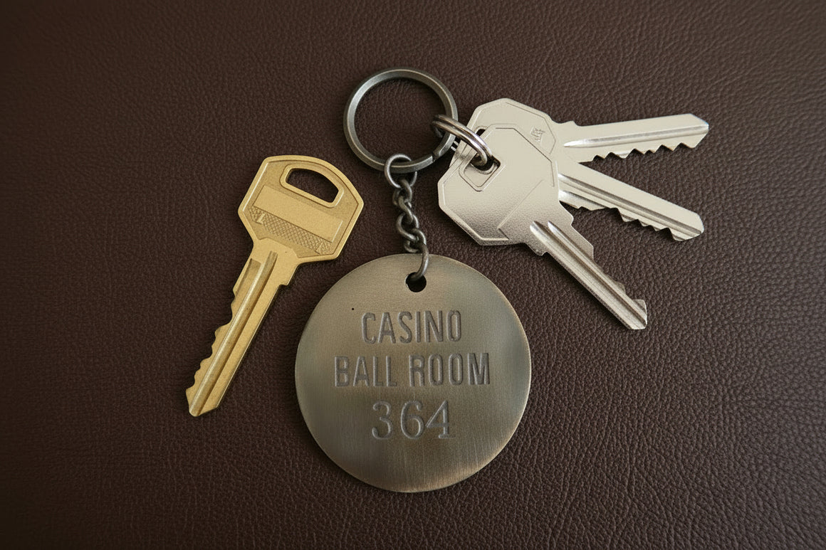 Casino Ballroom Brass Keychain