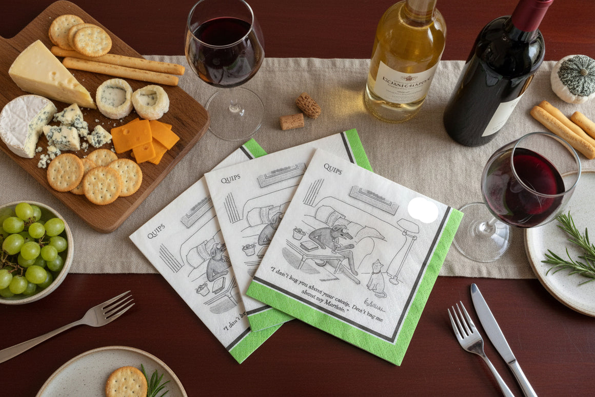 New Yorker Cocktail Napkins- Catnip