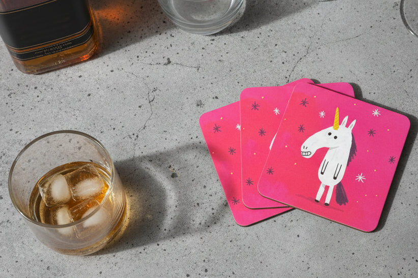 U Studio Coasters- Unicorns set of 4
