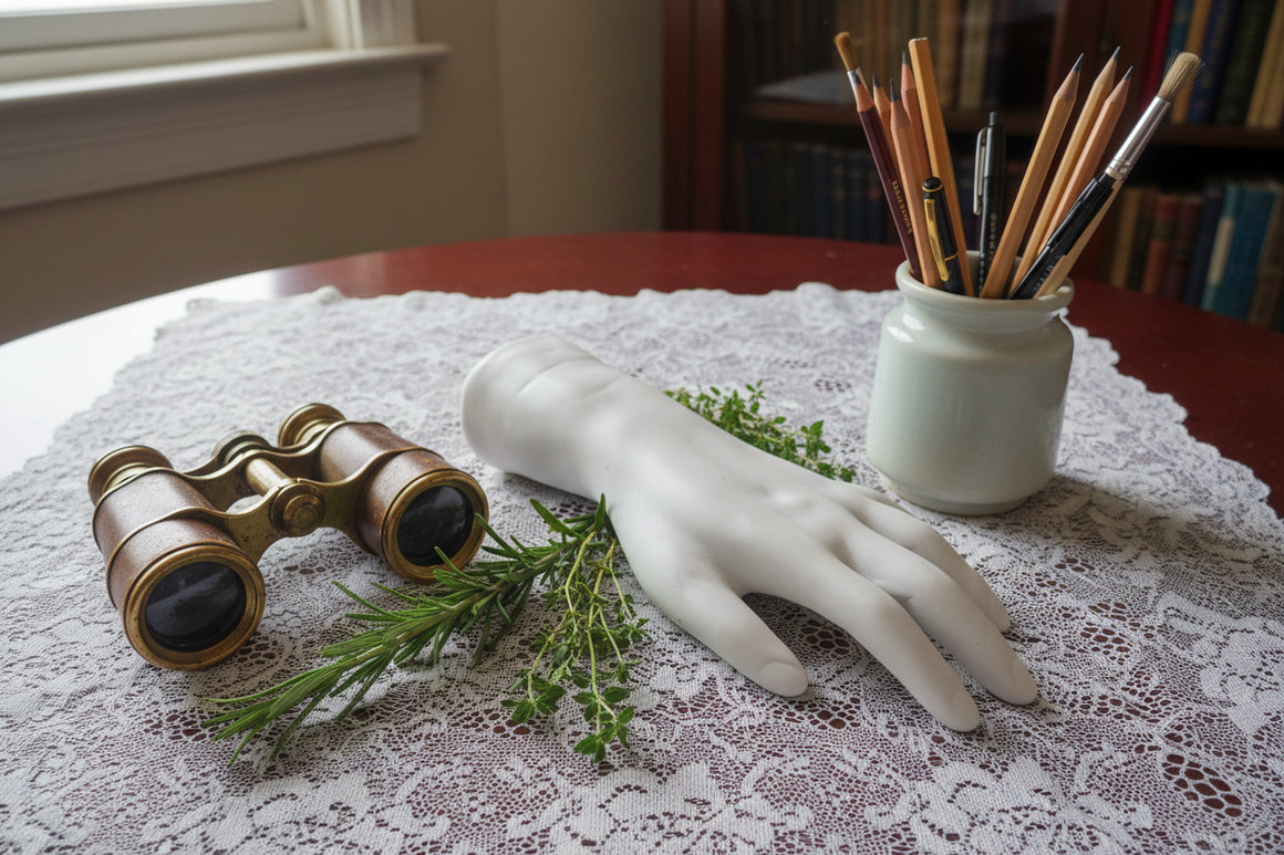 White Ceramic Hand Sculpture