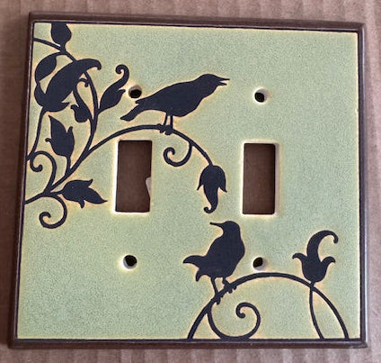 Songbirds Green Switch Plate
