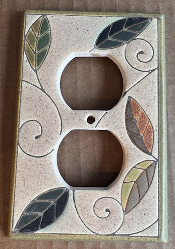 Mosaic Leaves Switch Plate