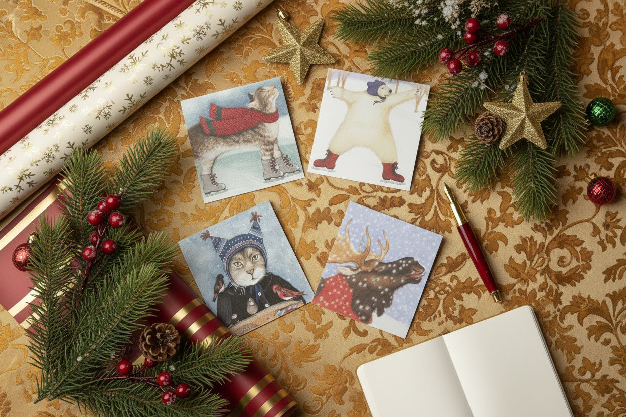 Holiday Gift Enclosures with envelopes Assortment by Paris Bottman