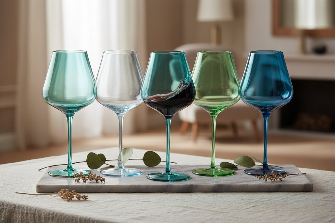 Stagioni Stemmed Wine Glassware, Hawaii, Set of 5