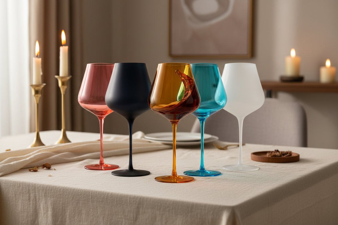 Stagioni Stemmed Wine Glassware, NYC, Set of 5