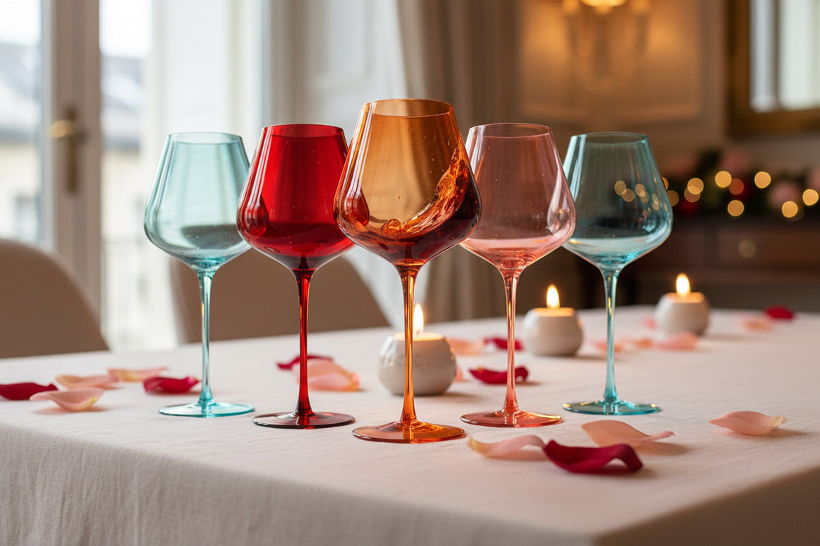 Stagioni Stemmed Wine Glassware, San Francisco, Set of 5