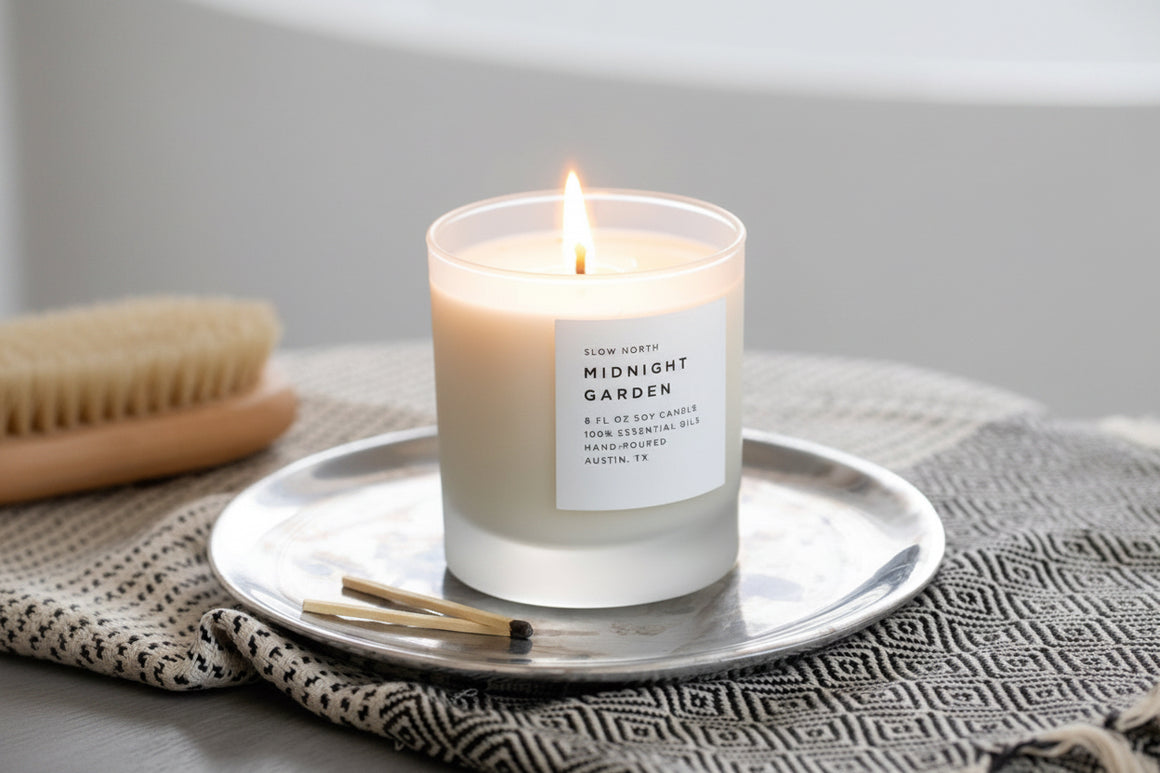 Midnight Garden - Signature Soy Candle – Lavender, Rosemary & Geranium