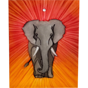 Elephant  9" x 6" Window Hanging