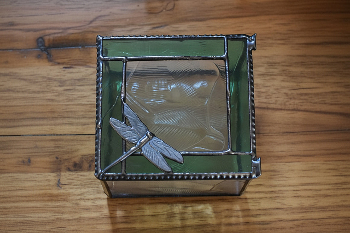 Dragonfly Stained Glass Box