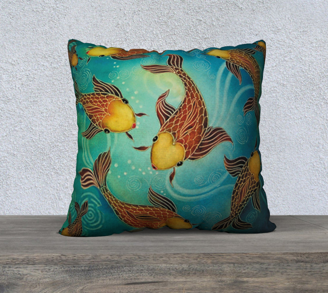 Koi Pillow by Jamie Barthel