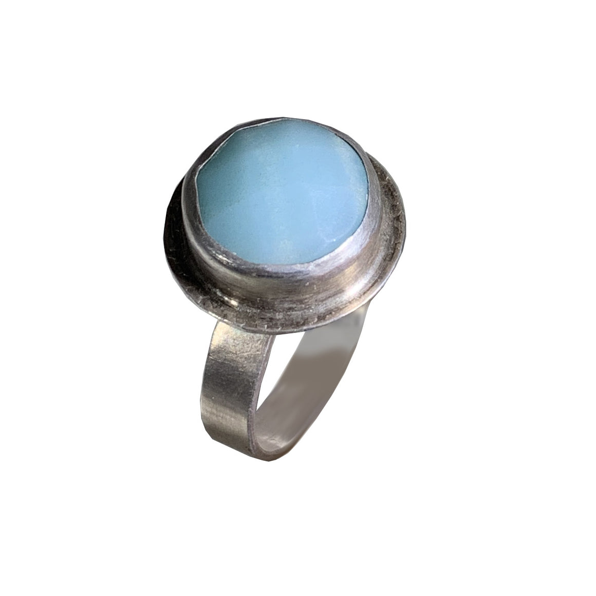 Sterling Bezel With Amazonite Ring