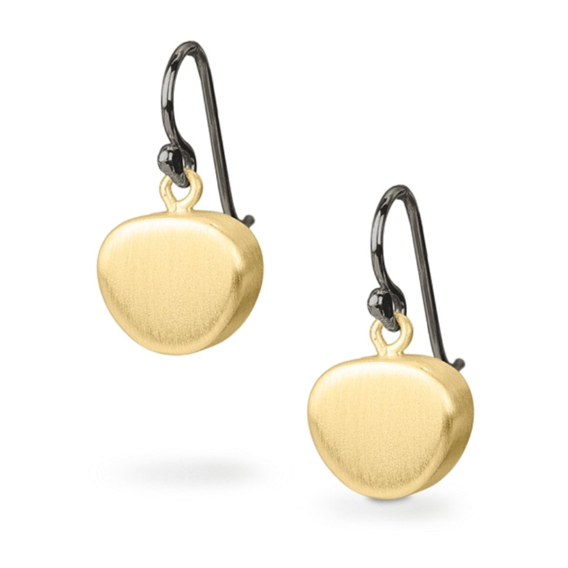 Pebble Earrings With 14k Matte Gold Finish