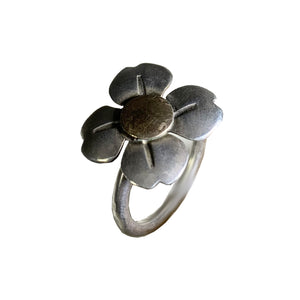 Sterling And Goldfill Dogwood Flower Ring