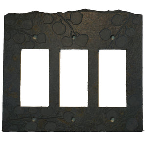 Aspens Ebony Antiqued Stone Switch Plate