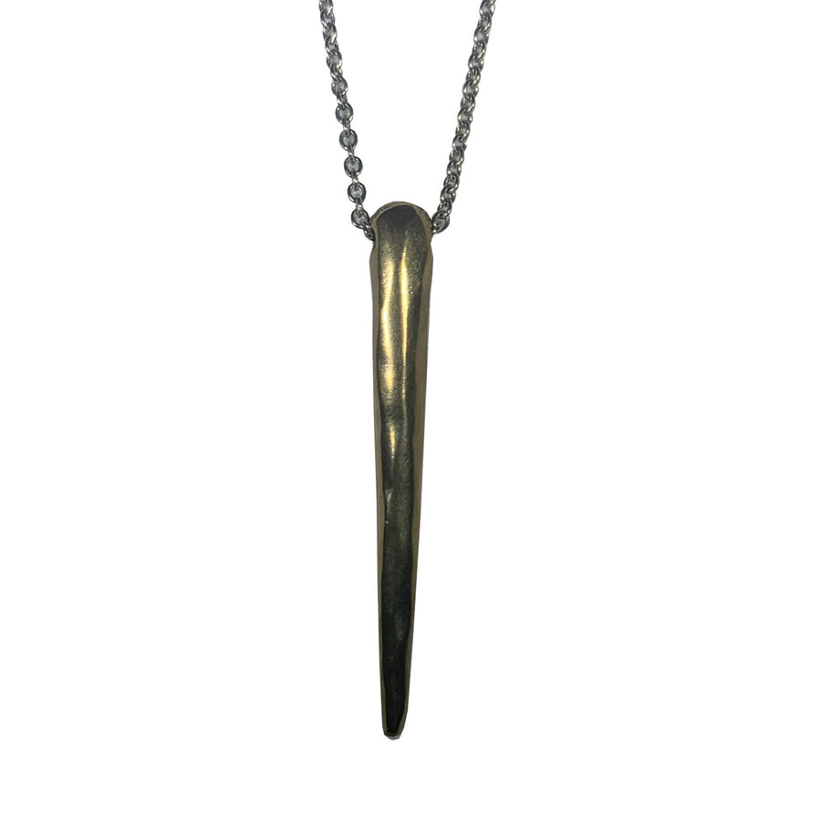 Bronze Icicle Silver Chain Long Necklace