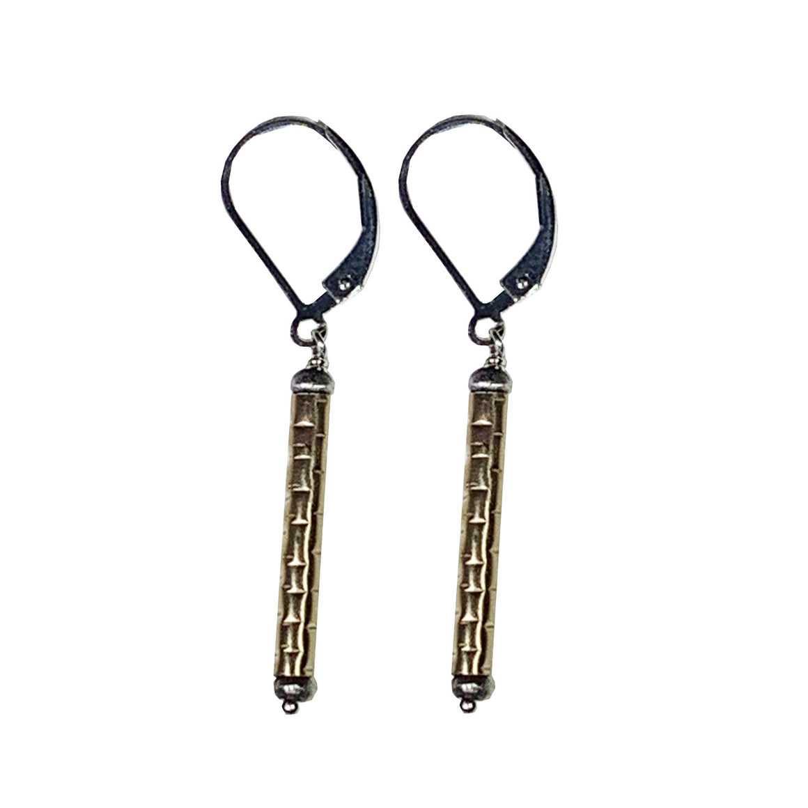 Etched 14 kt Goldfill Drop Earrings