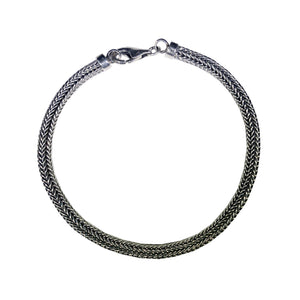Unisex Size Large Sterling Silver Rope Bracelet