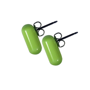 Lime Jelly Bean Glass Posts