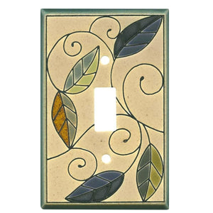 Mosaic Leaves Switch Plate