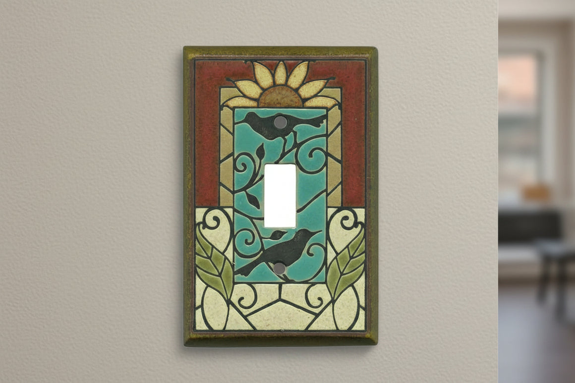 Mosaic Sunflower Switch Plate