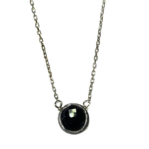 Onyx and Sterling Pixie Necklace