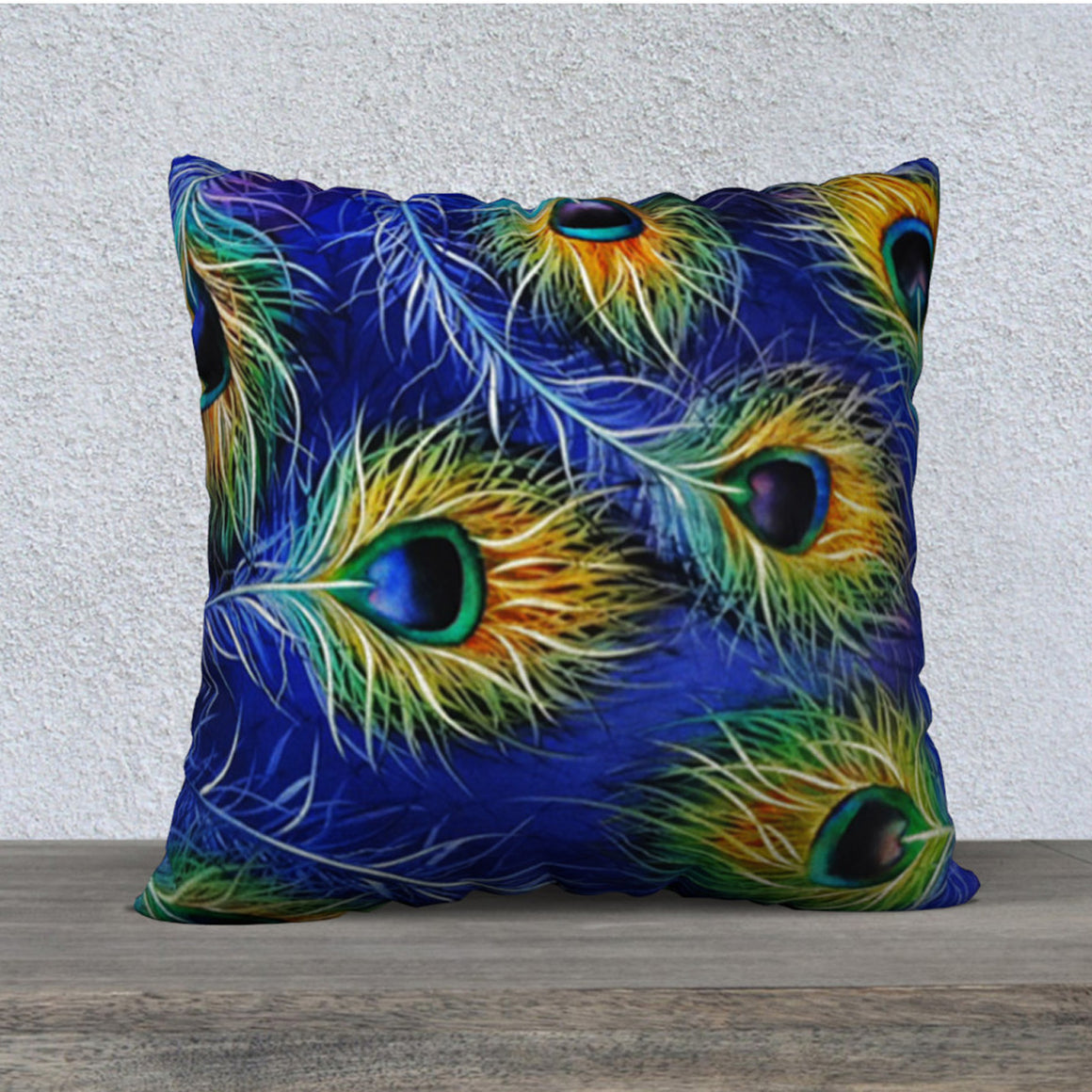 Peacock Multi-Feathered Pillow