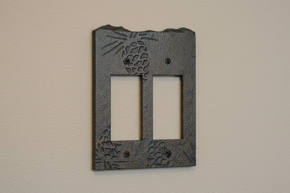 Pine Cone Coppers Mine Stone Switch Plate